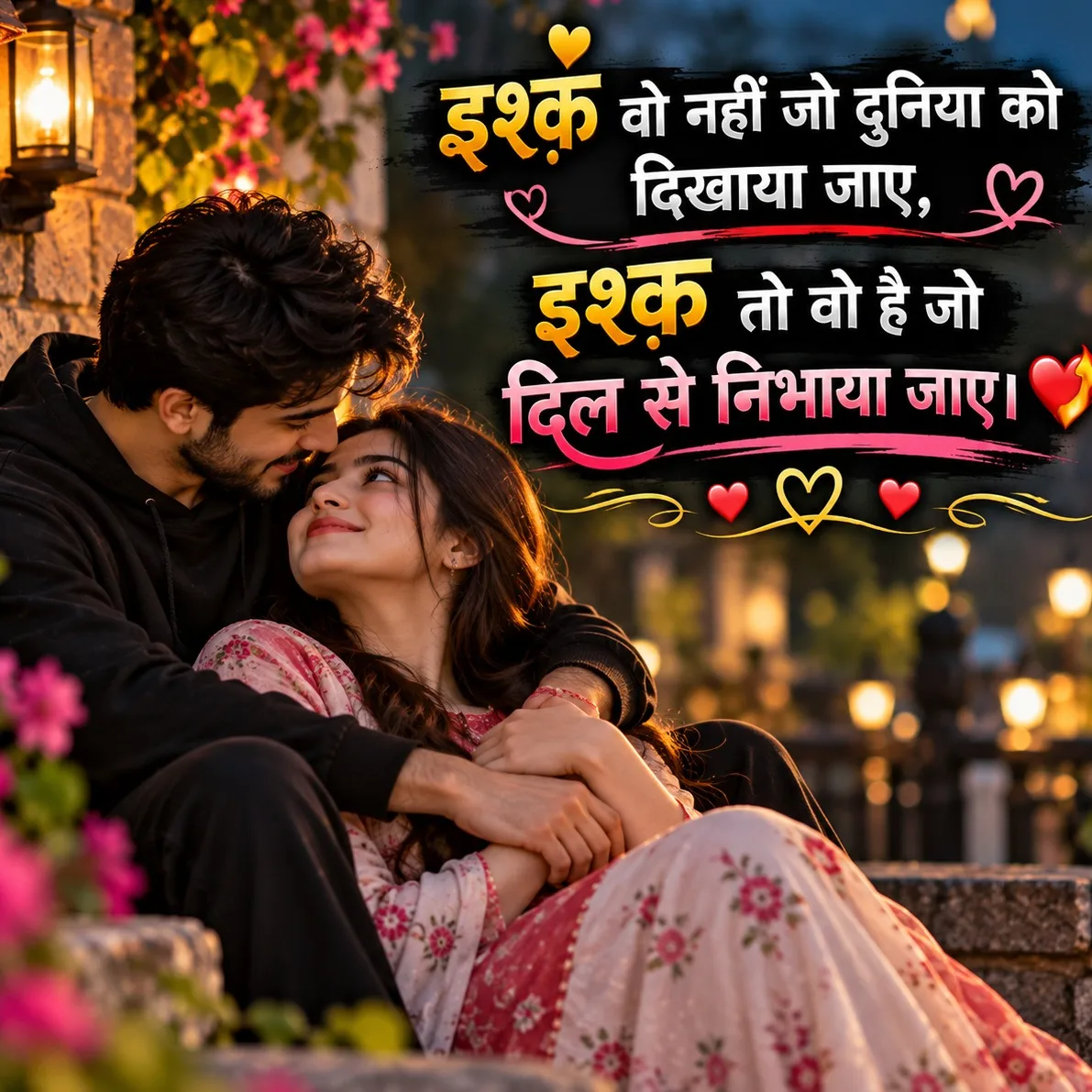 सच्चा इश्क़ दिखाया नहीं, निभाया जाता है। ❤️‍🔥
